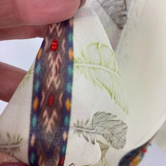 Vintage Collection Shark Tail Feather Tribal Print Skirt Women's Small/ Medium - Picture 12 of 13